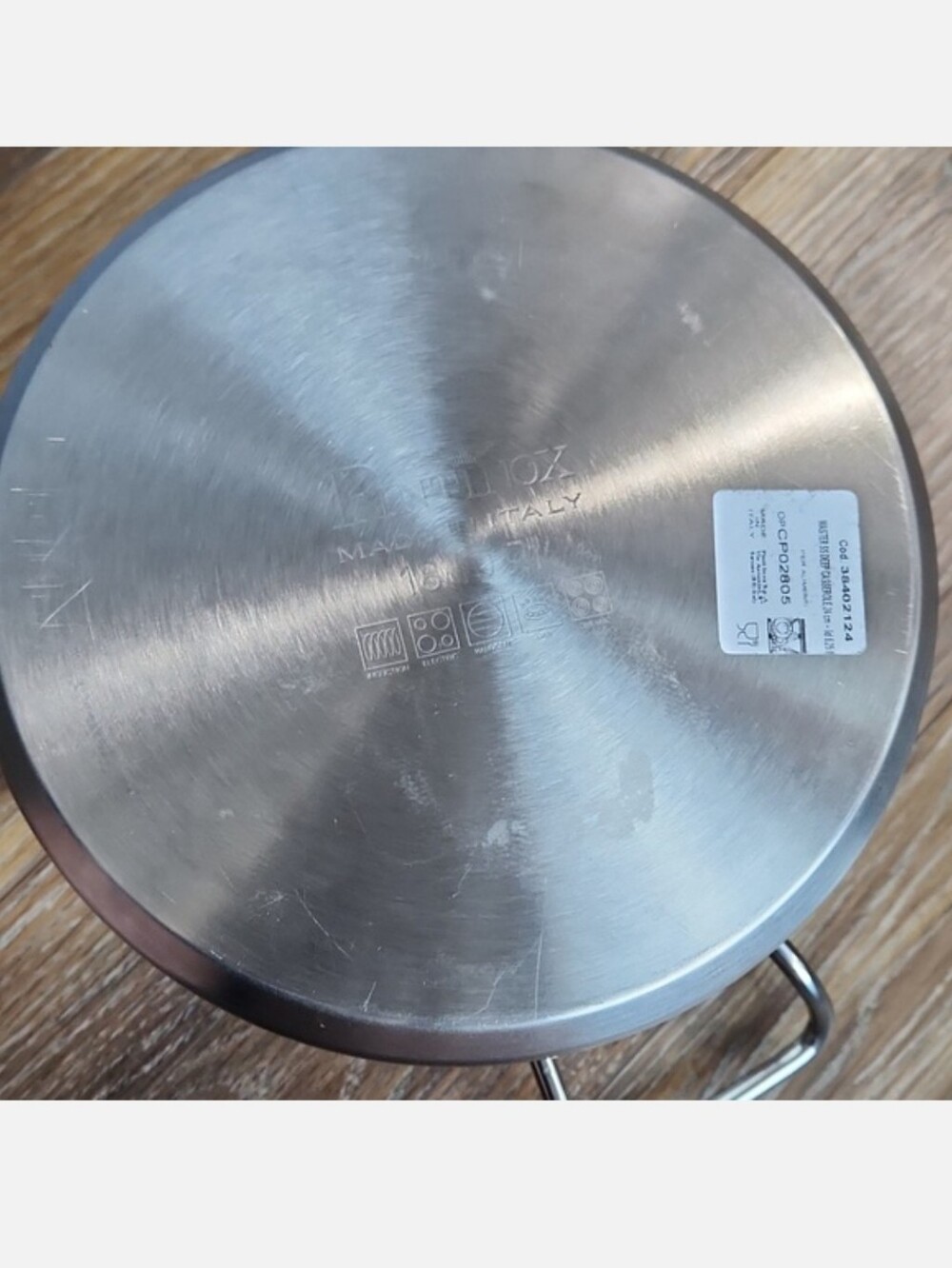 NWT Pintinox 24cm Master Deep Casserole Stainless Steel Stock Pot Lid & Handles - Picture 12 of 16